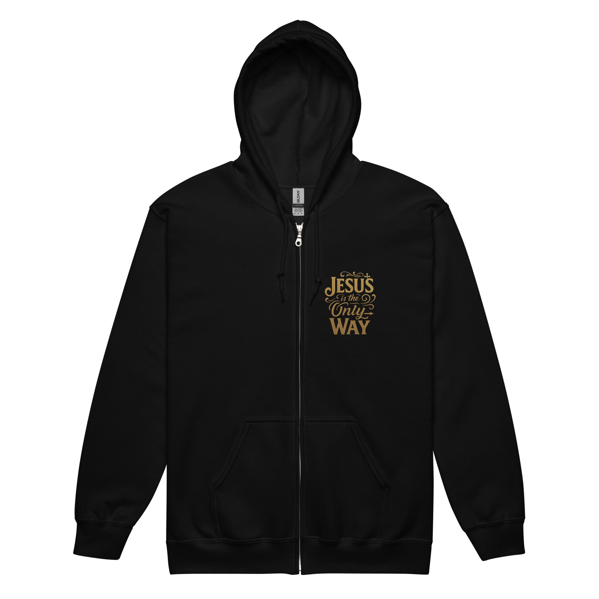 Jesus is the Only Way - Unisex heavy blend zip hoodie - Christian Apparel by BASR Clothing