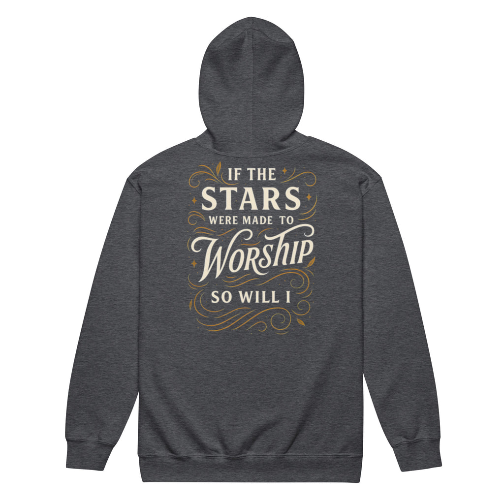 Worship - Unisex heavy blend zip hoodie - Christian Apparel by BASR Clothing