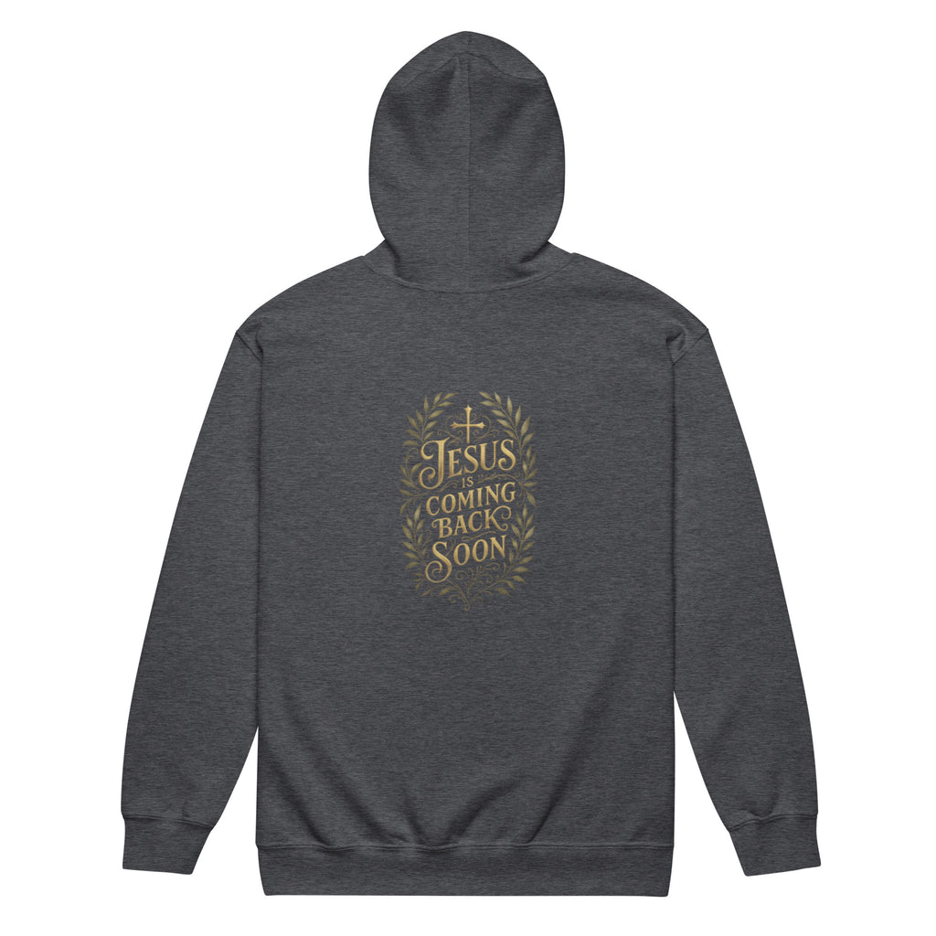 Jesus is Coming Back Soon - Unisex heavy blend zip hoodie - Christian Apparel by BASR Clothing