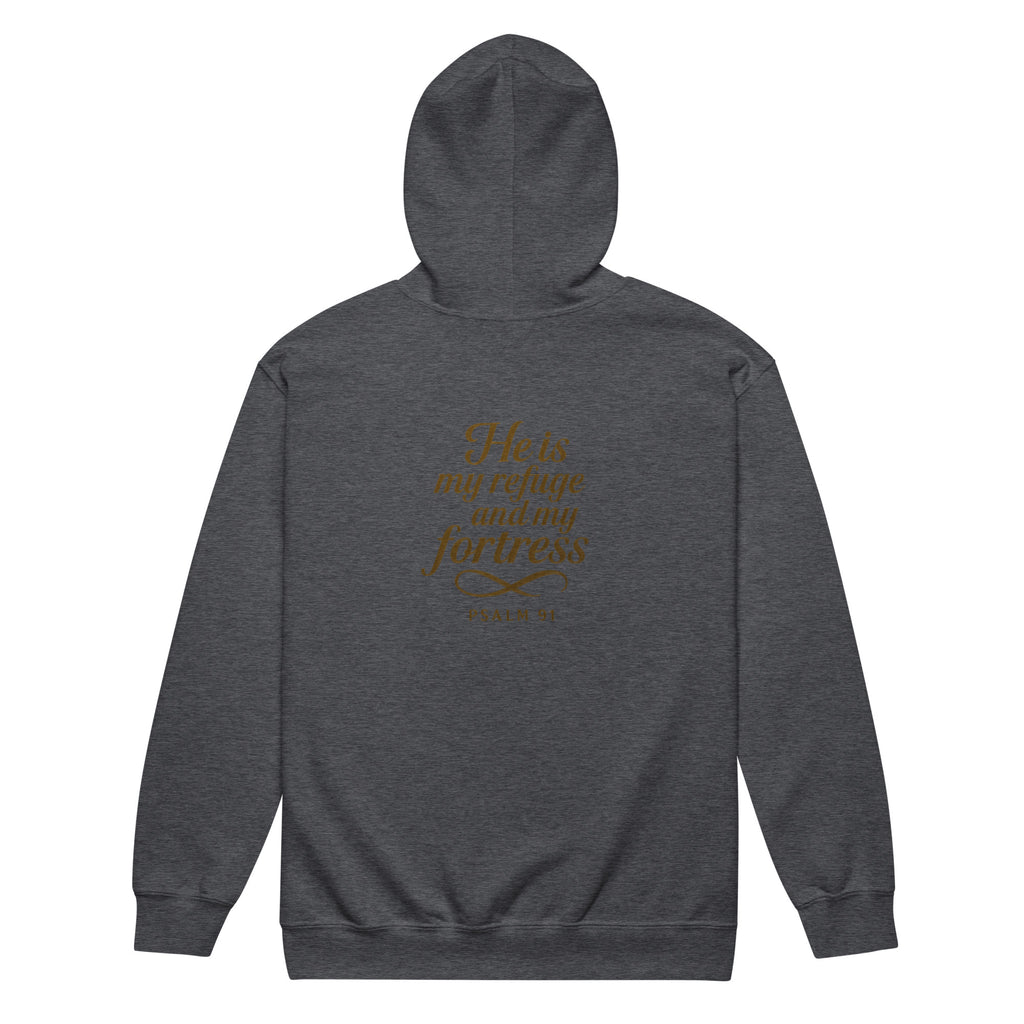 Psalm 91 - Unisex heavy blend zip hoodie - Christian Apparel by BASR Clothing