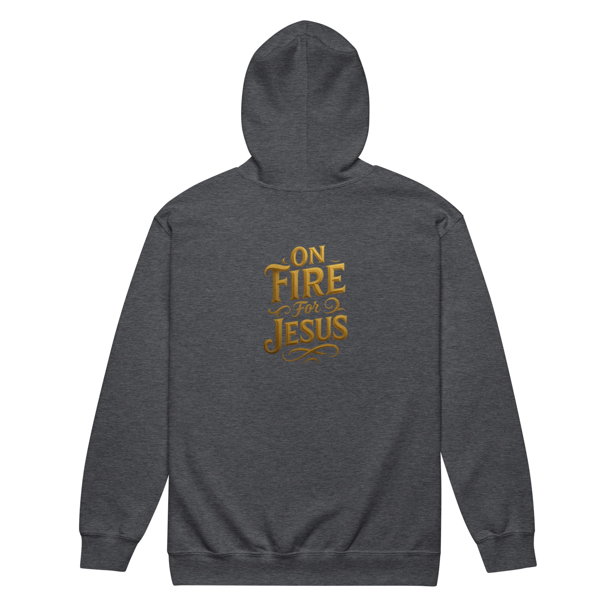On Fire for Jesus - Unisex heavy blend zip hoodie - Christian Apparel by BASR Clothing