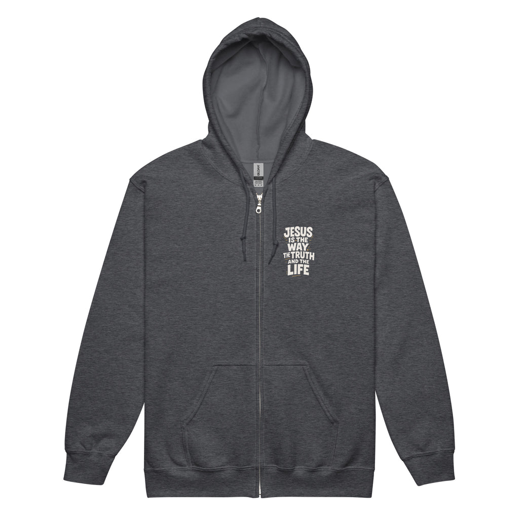 The Way - Unisex heavy blend zip hoodie - Christian Apparel by BASR Clothing