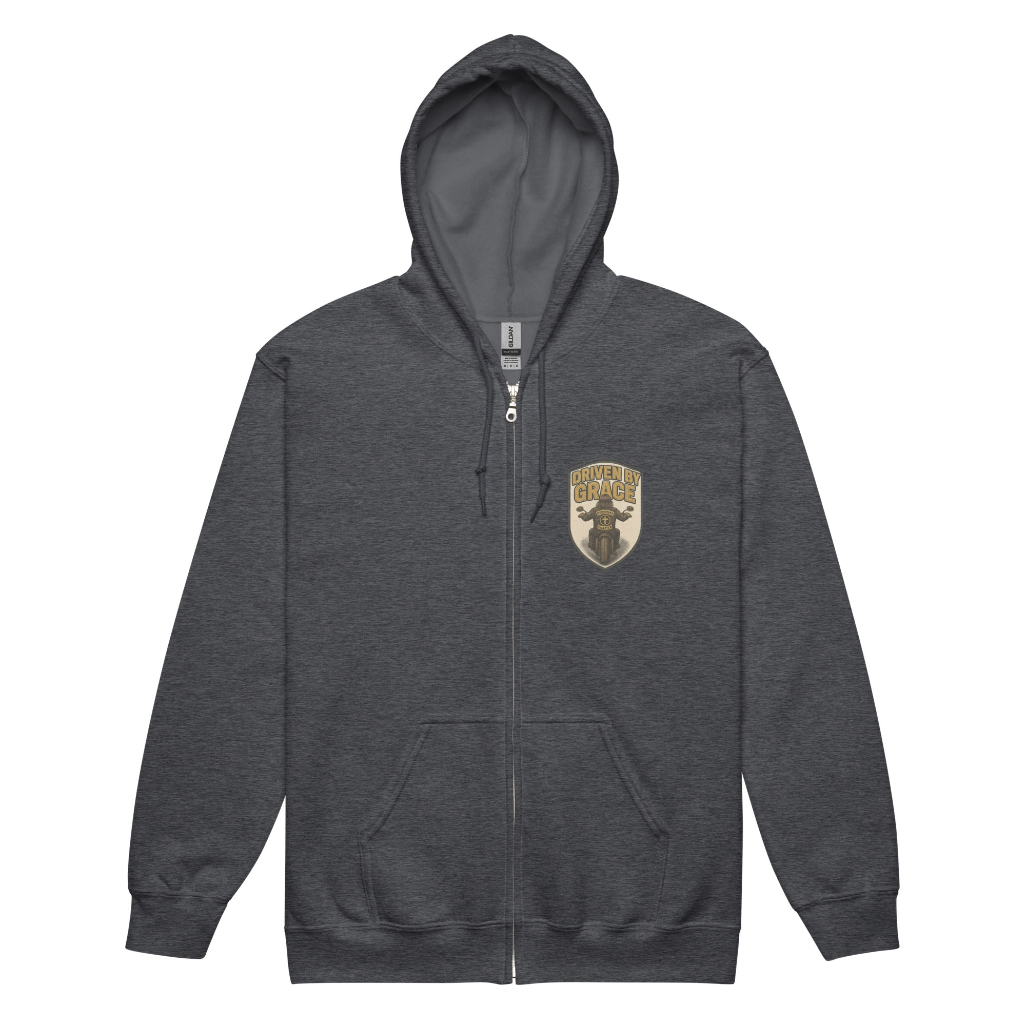 Driven by Grace - Unisex heavy blend zip hoodie - Christian Apparel by BASR Clothing
