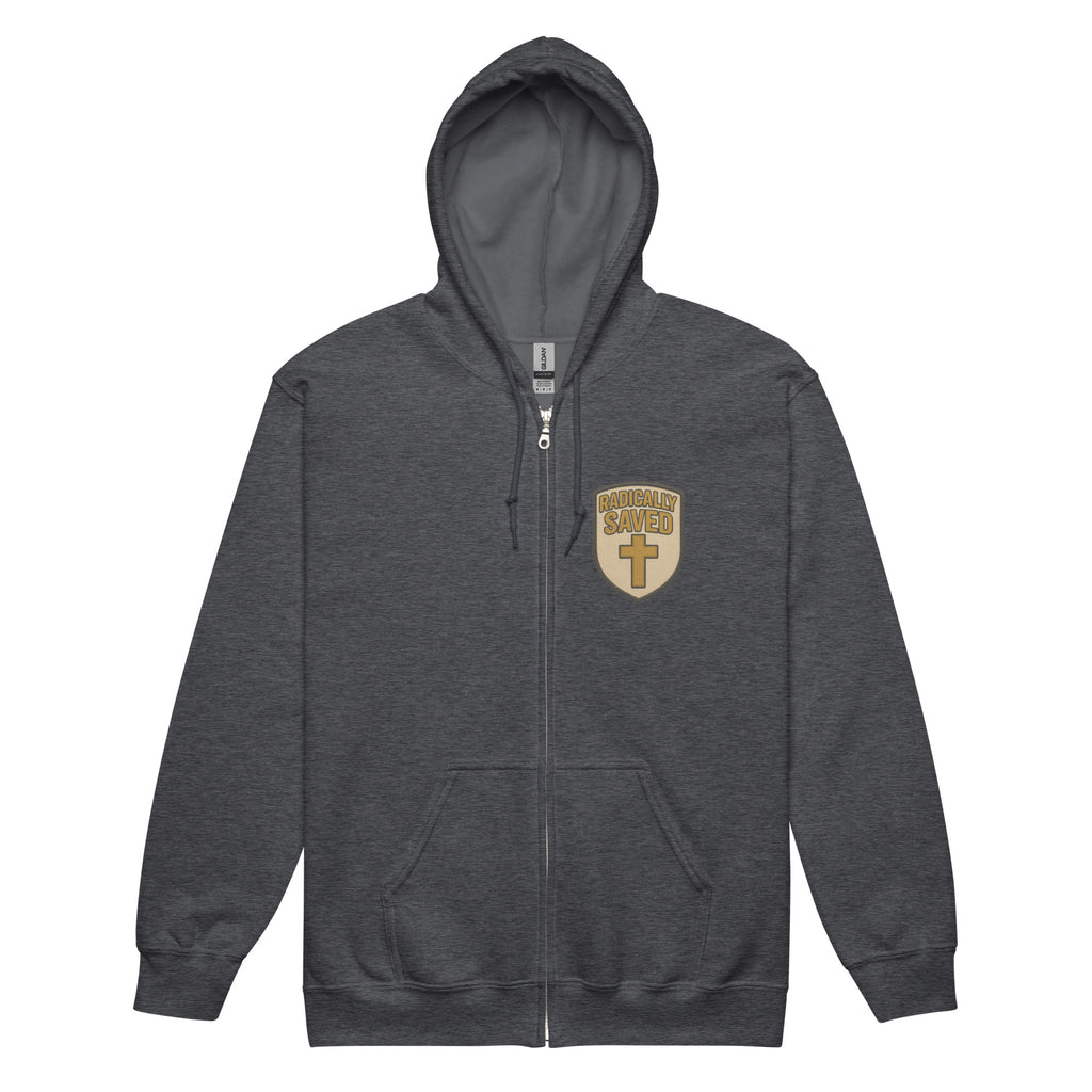 Radically Saved - Unisex heavy blend zip hoodie - Christian Apparel by BASR Clothing