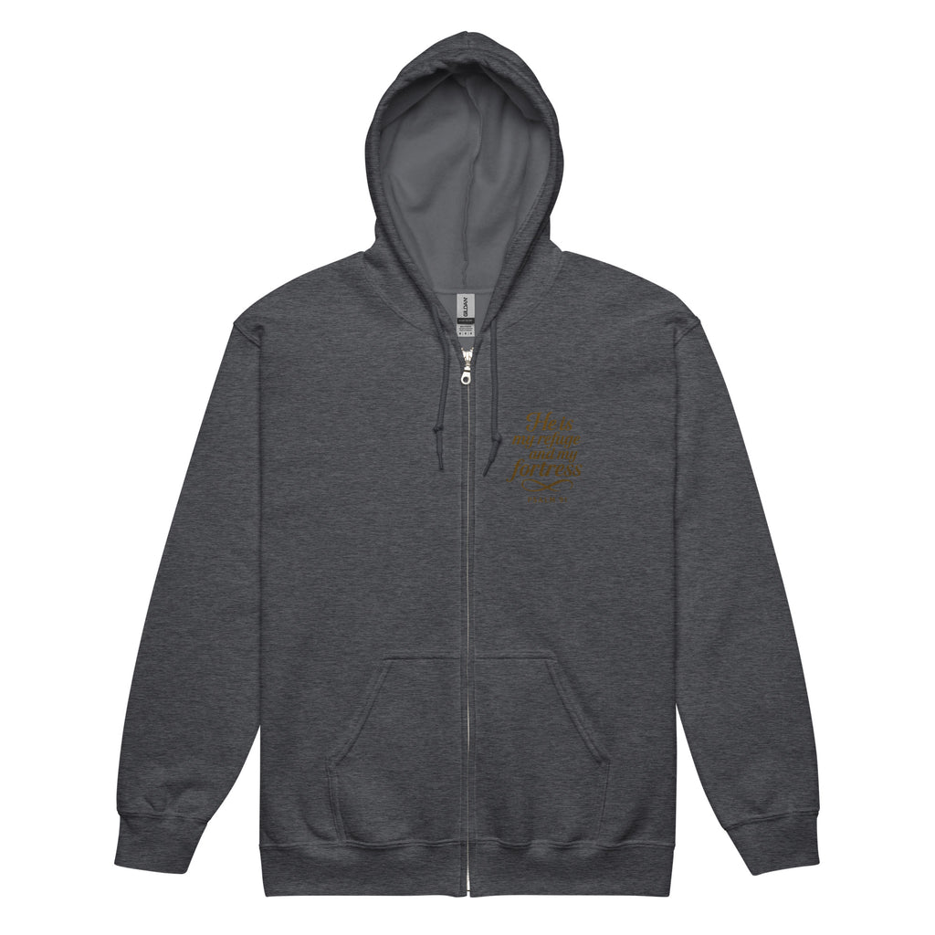 Psalm 91 - Unisex heavy blend zip hoodie - Christian Apparel by BASR Clothing