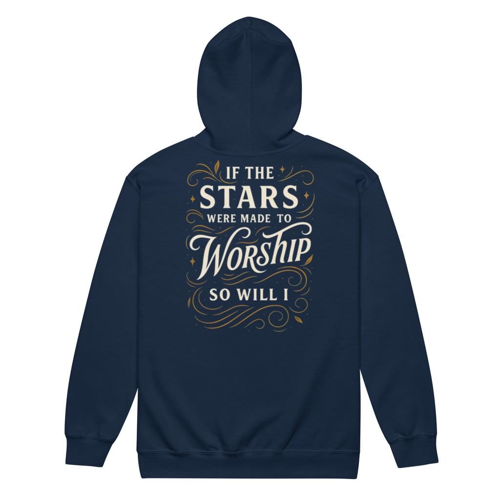 Worship - Unisex heavy blend zip hoodie - Christian Apparel by BASR Clothing