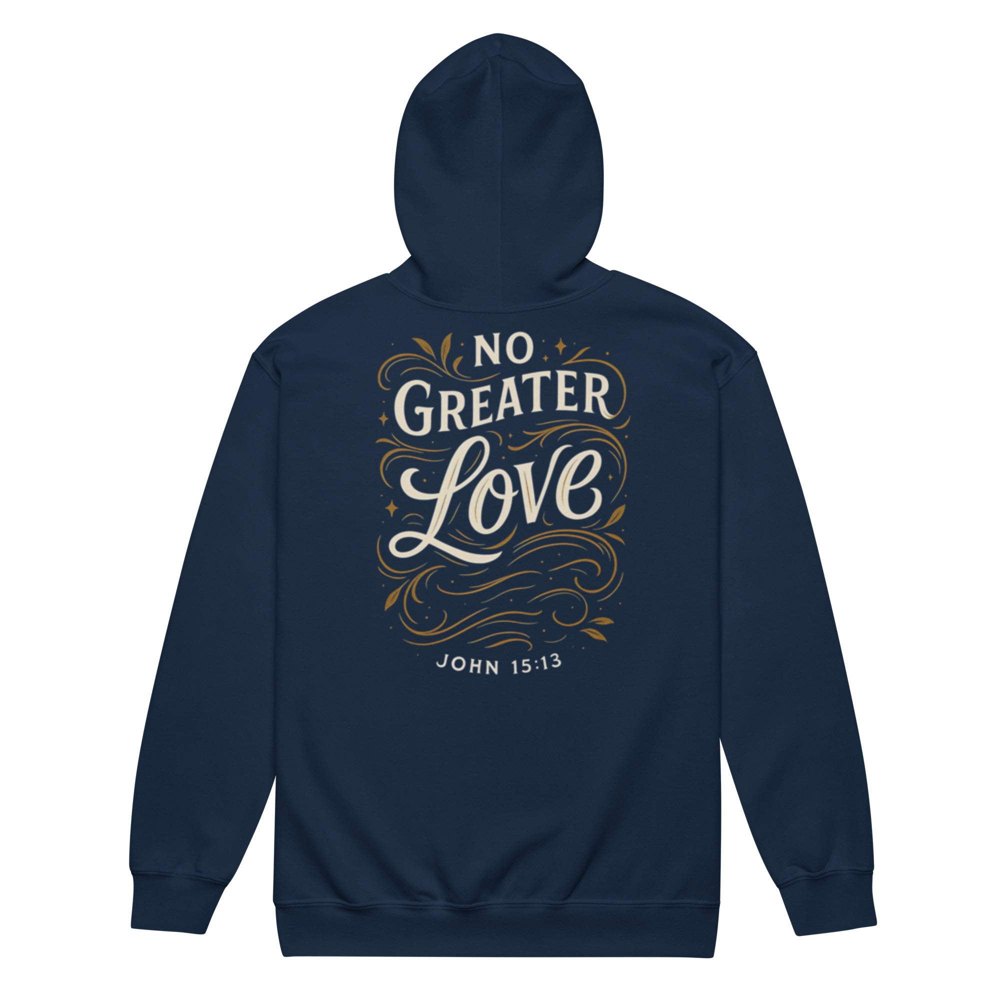 No Greater Love - Unisex heavy blend zip hoodie - Christian Apparel by BASR Clothing