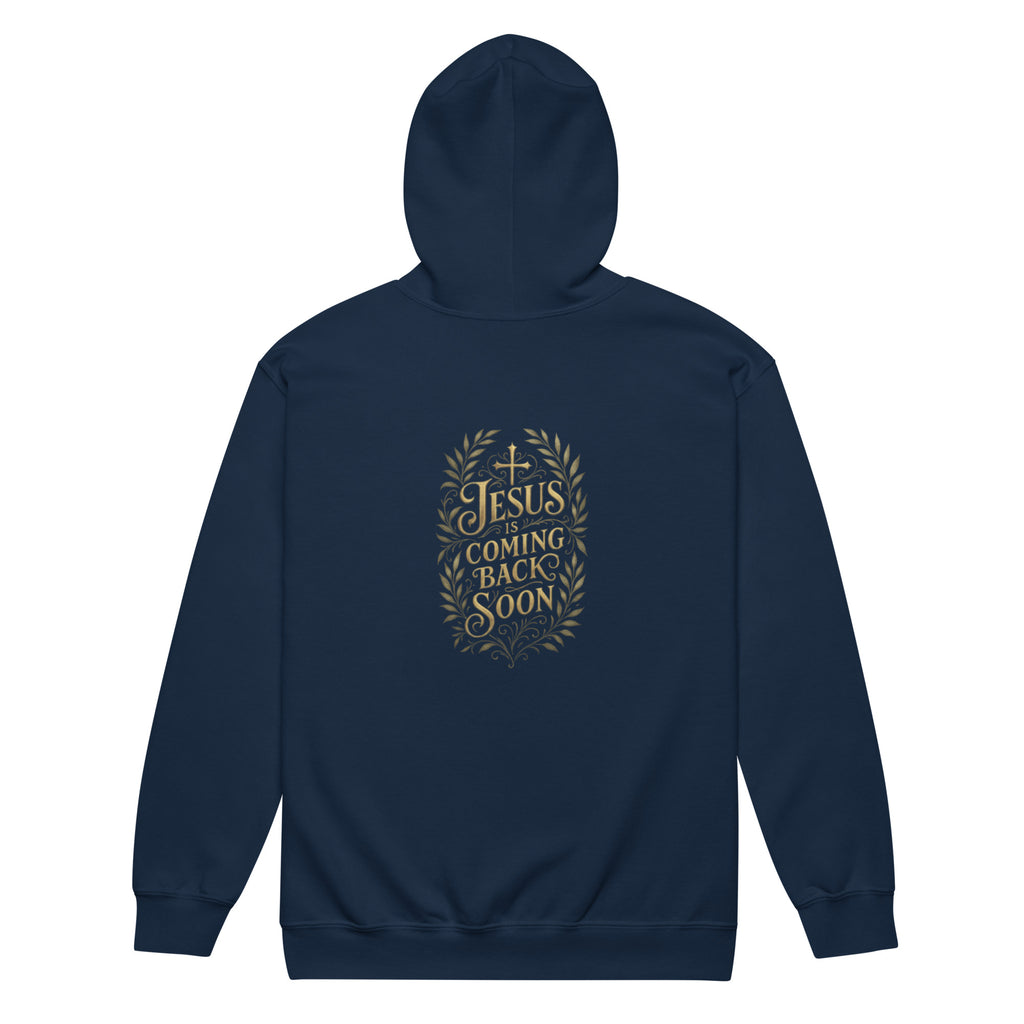 Jesus is Coming Back Soon - Unisex heavy blend zip hoodie - Christian Apparel by BASR Clothing