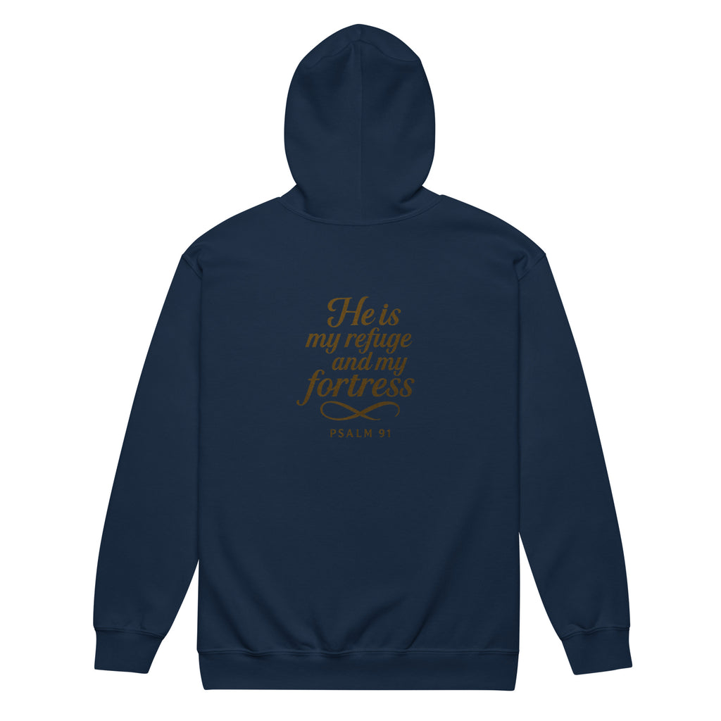 Psalm 91 - Unisex heavy blend zip hoodie - Christian Apparel by BASR Clothing