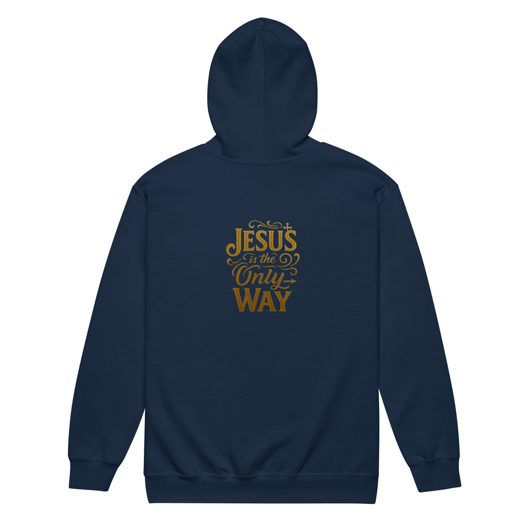 Jesus is the Only Way - Unisex heavy blend zip hoodie - Christian Apparel by BASR Clothing