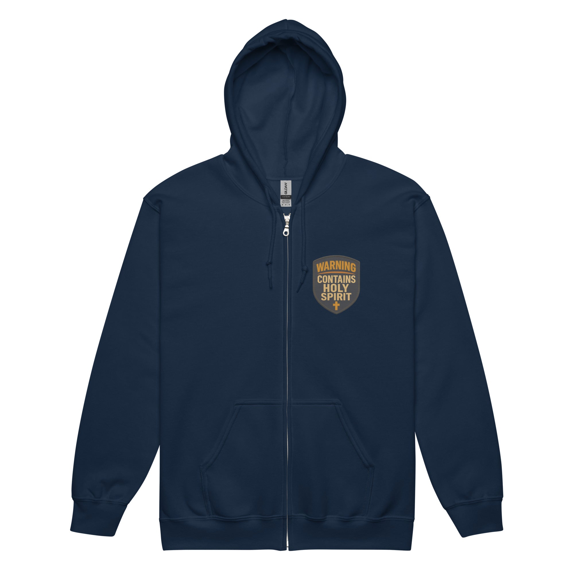 Contains Holy Spirit - Unisex heavy blend zip hoodie - Christian Apparel by BASR Clothing