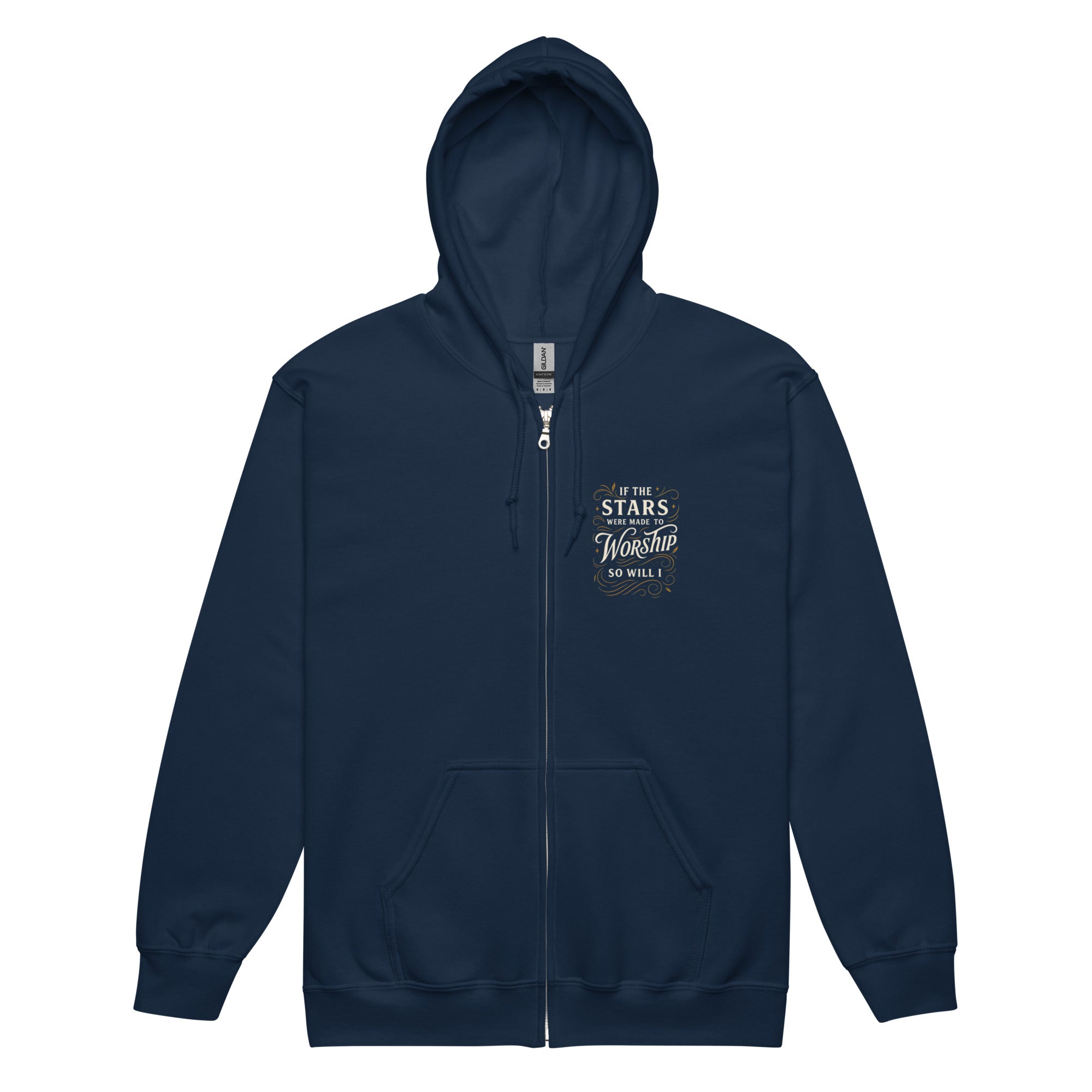 Worship - Unisex heavy blend zip hoodie - Christian Apparel by BASR Clothing