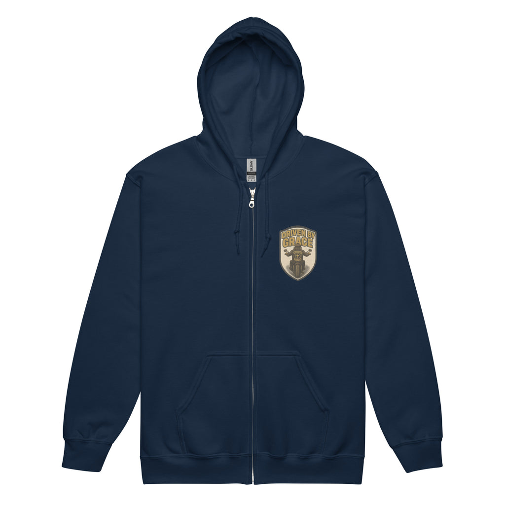 Driven by Grace - Unisex heavy blend zip hoodie - Christian Apparel by BASR Clothing