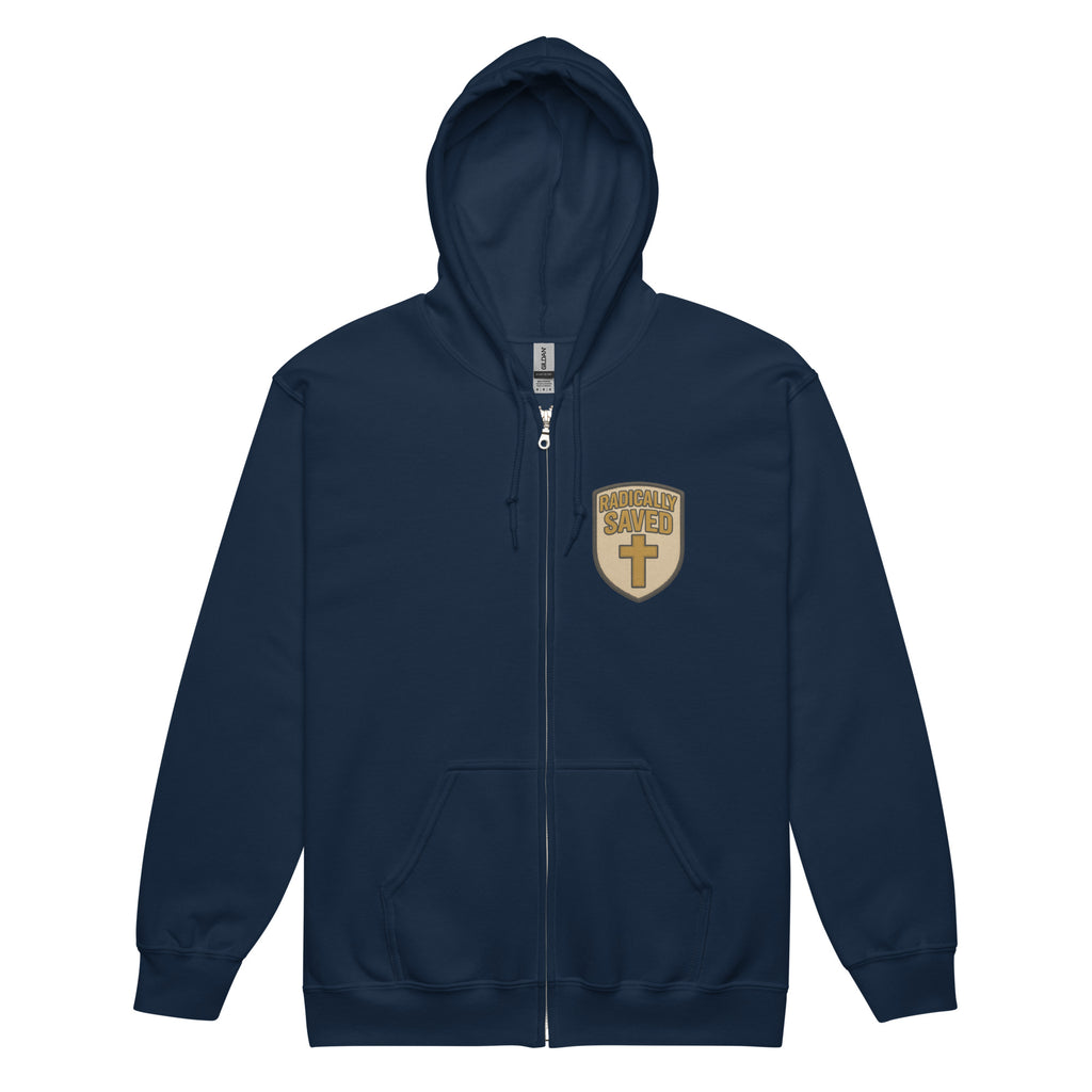 Radically Saved - Unisex heavy blend zip hoodie - Christian Apparel by BASR Clothing