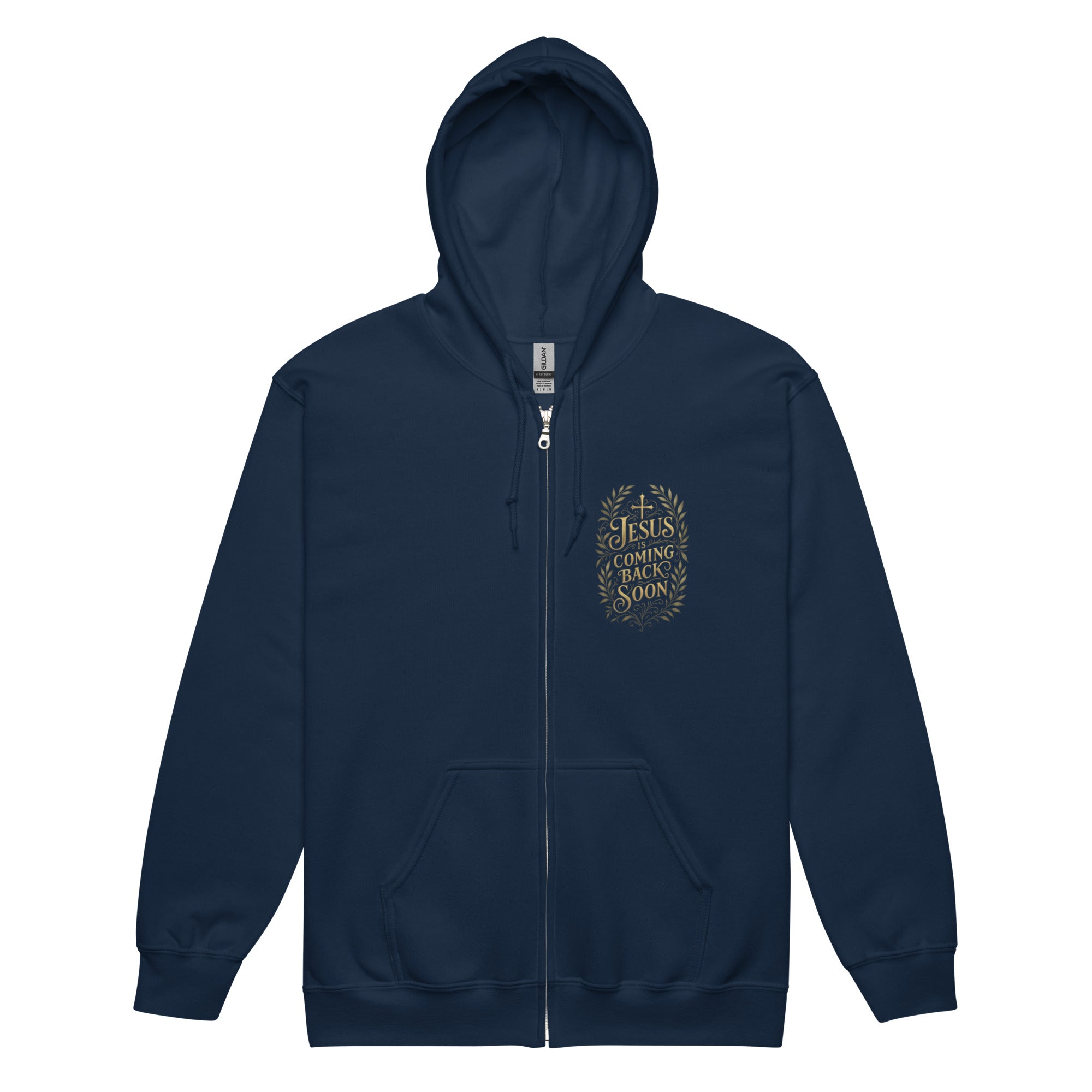 Jesus is Coming Back Soon - Unisex heavy blend zip hoodie - Christian Apparel by BASR Clothing
