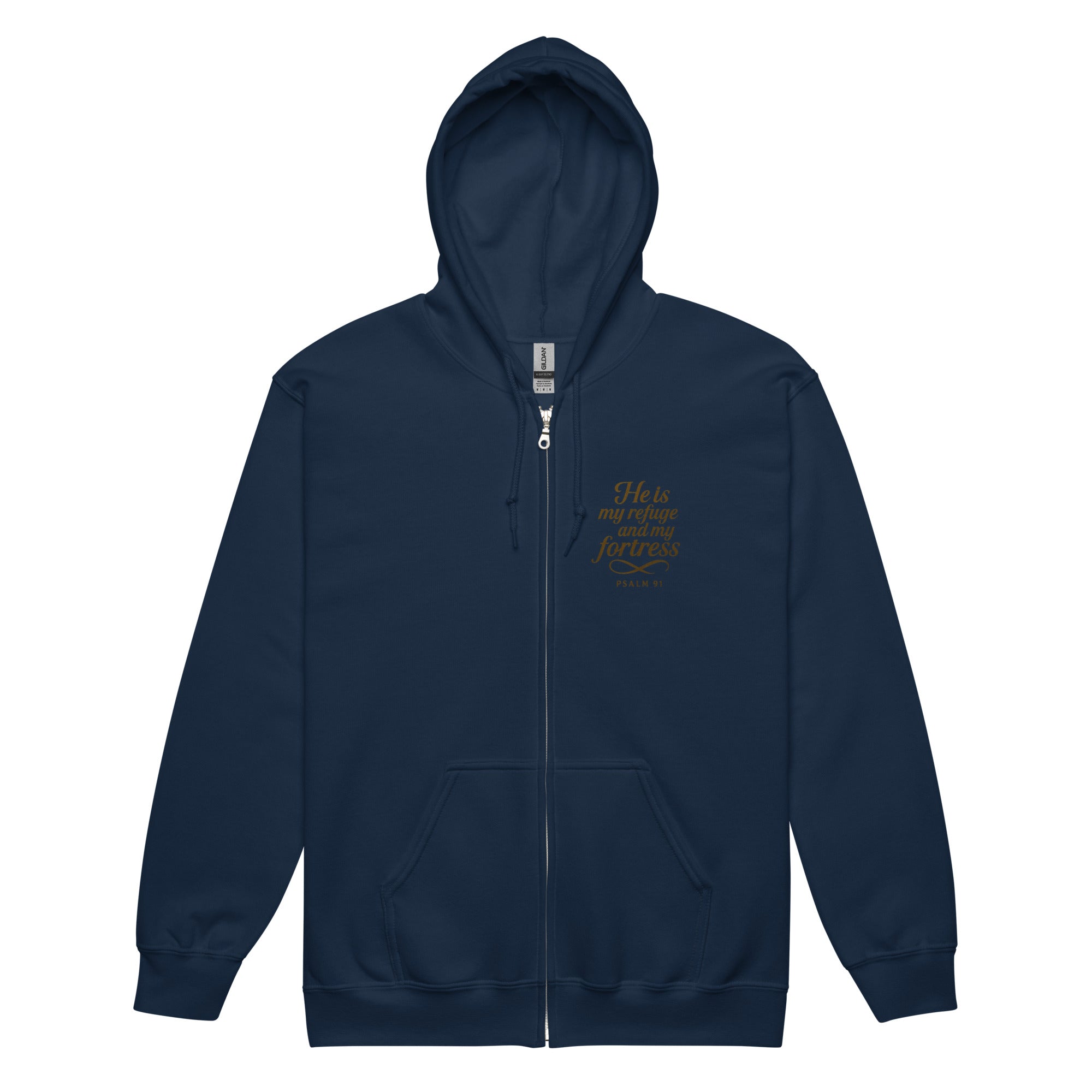 Psalm 91 - Unisex heavy blend zip hoodie - Christian Apparel by BASR Clothing