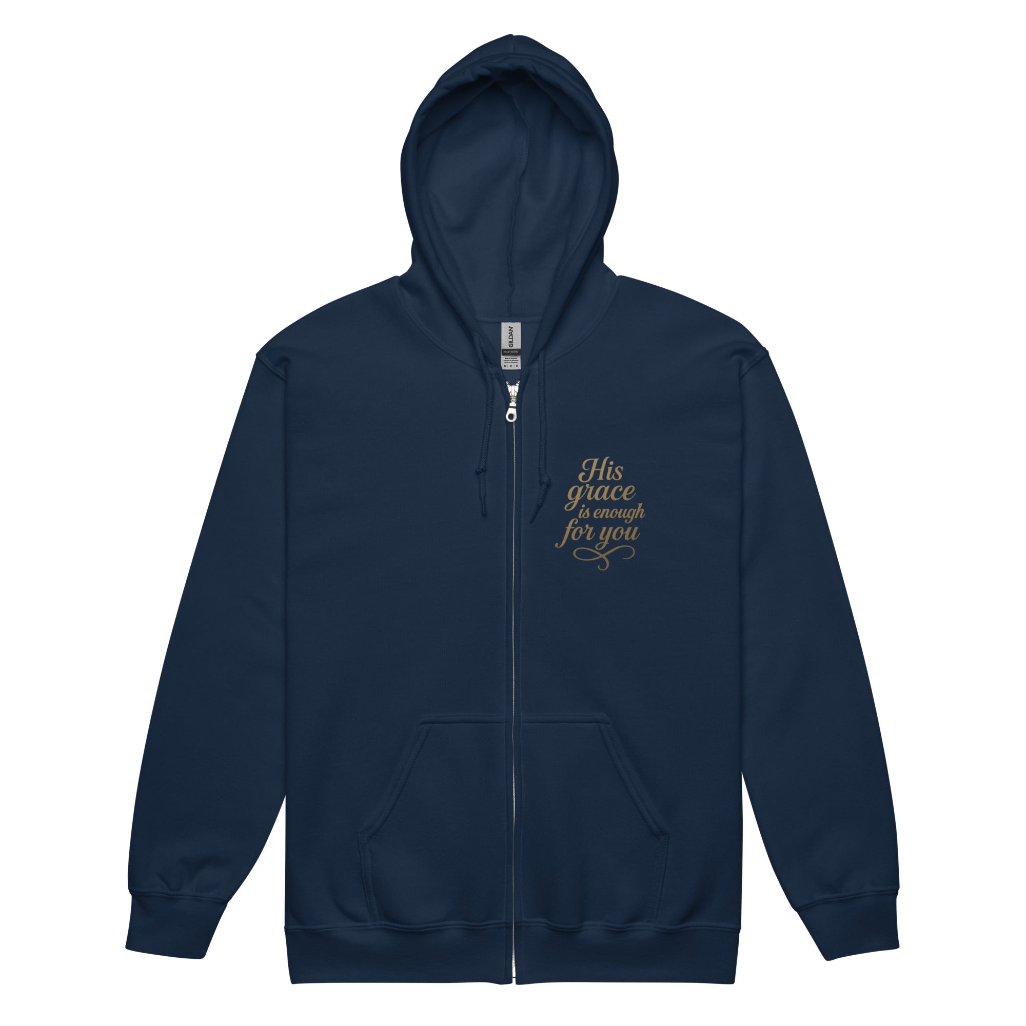 His Grace is Enough for You - Unisex heavy blend zip hoodie - Christian Apparel by BASR Clothing