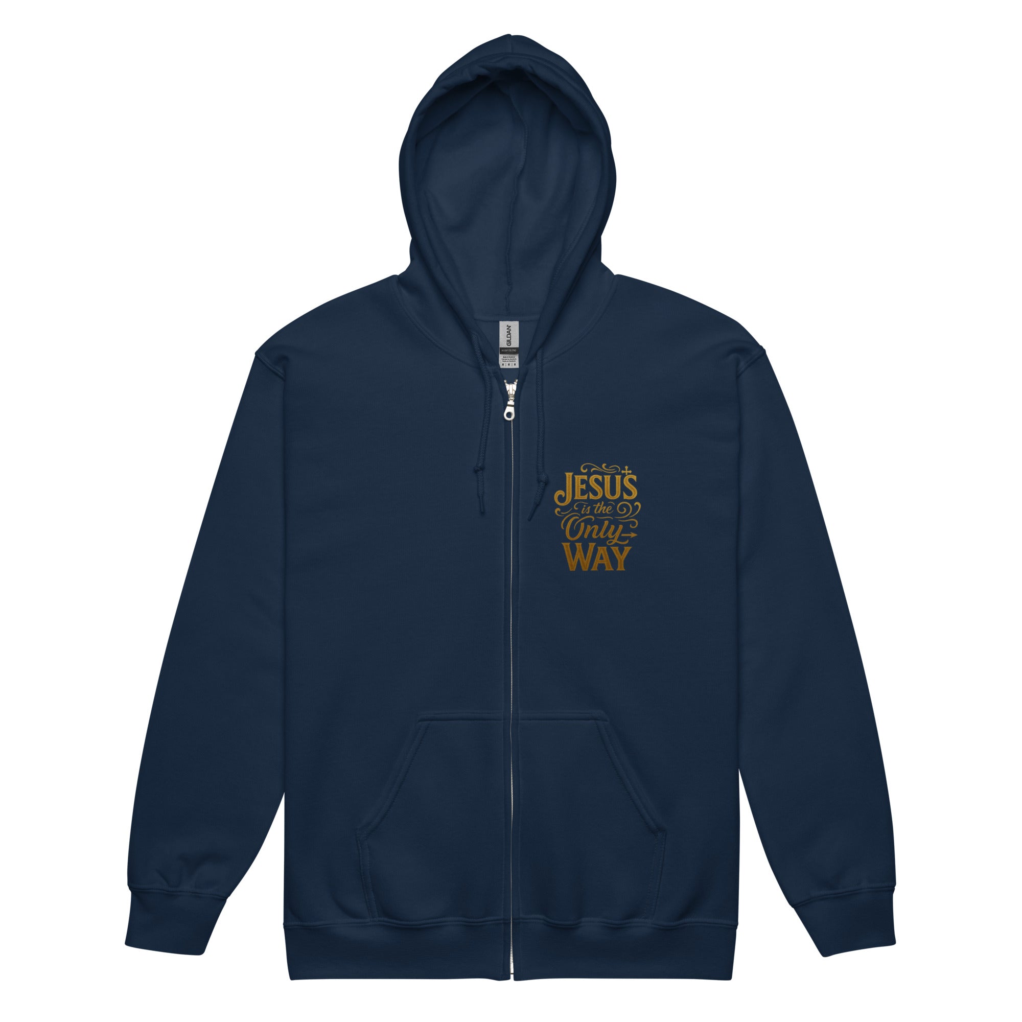 Jesus is the Only Way - Unisex heavy blend zip hoodie - Christian Apparel by BASR Clothing
