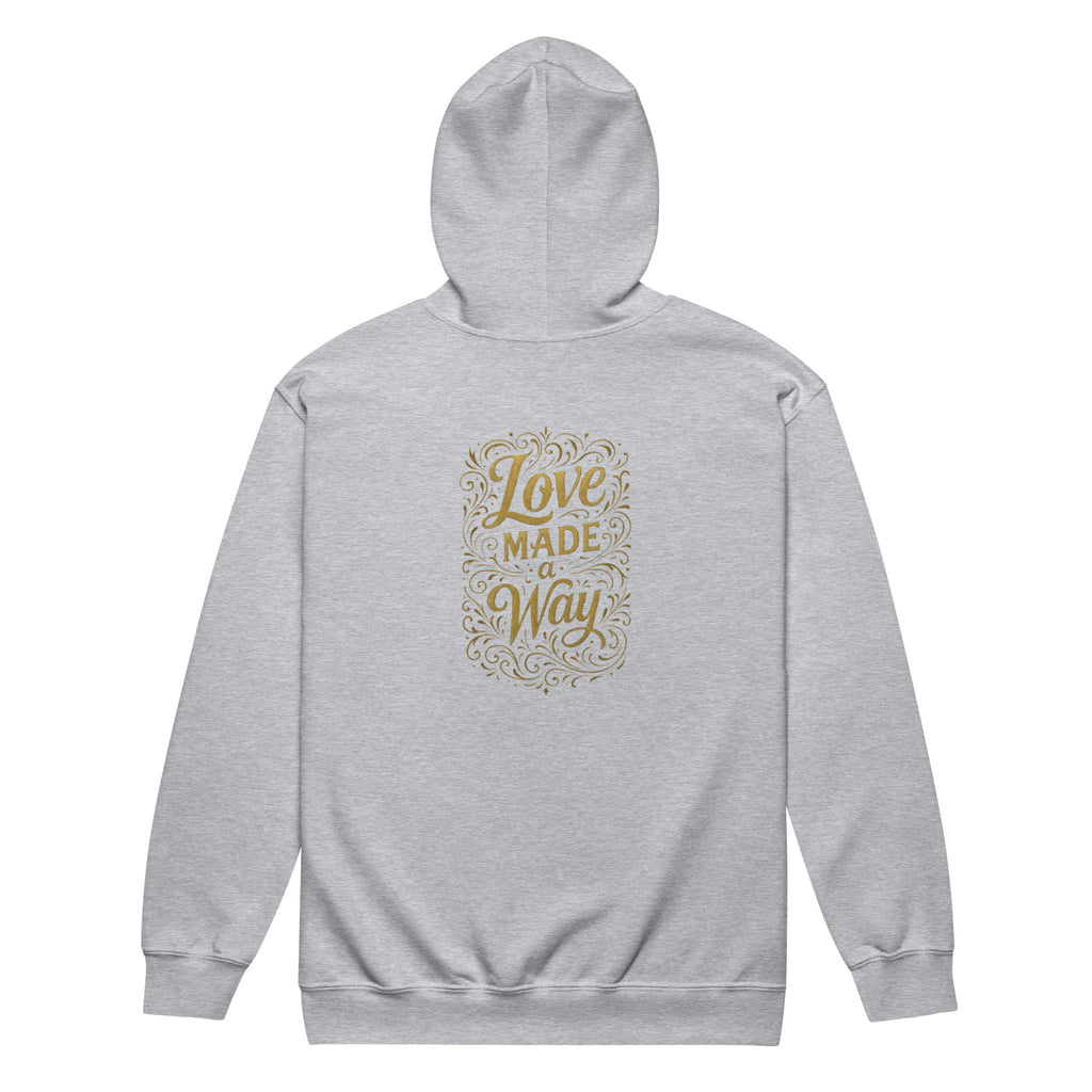 Love Made a Way - Unisex heavy blend zip hoodie - Christian Apparel by BASR Clothing