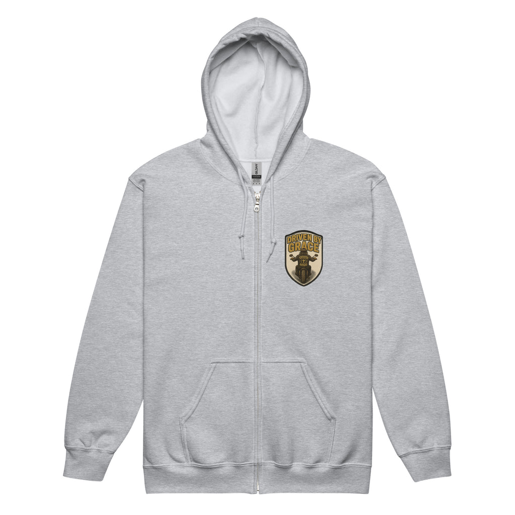 Driven by Grace - Unisex heavy blend zip hoodie - Christian Apparel by BASR Clothing