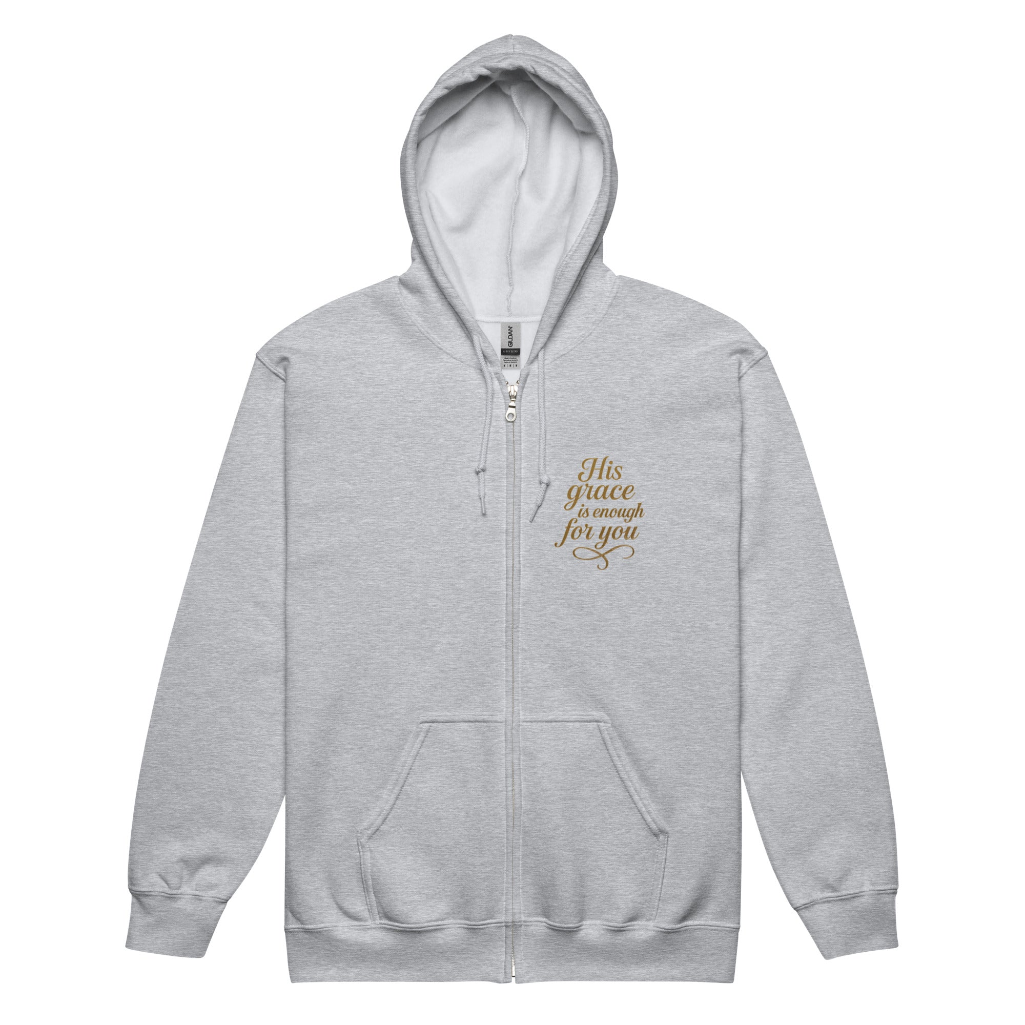 His Grace is Enough for You - Unisex heavy blend zip hoodie - Christian Apparel by BASR Clothing