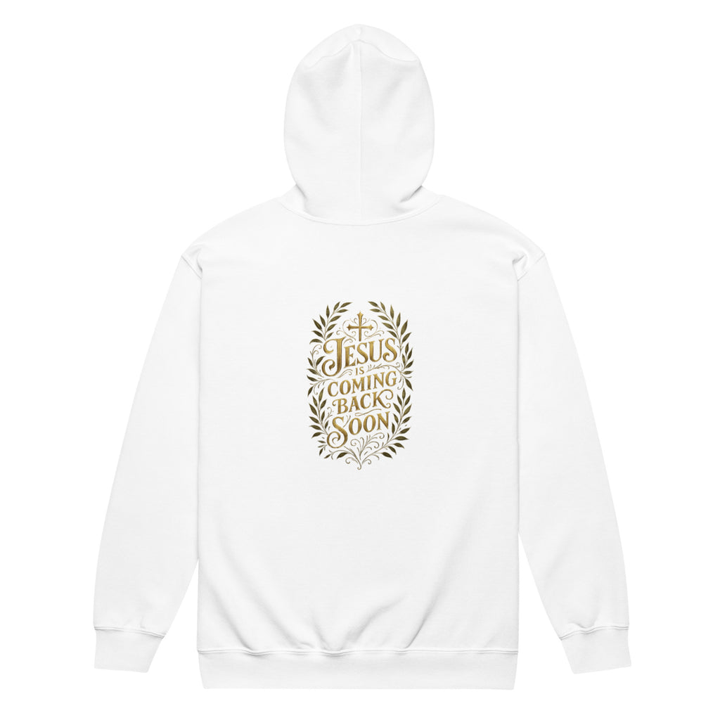 Jesus is Coming Back Soon - Unisex heavy blend zip hoodie - Christian Apparel by BASR Clothing