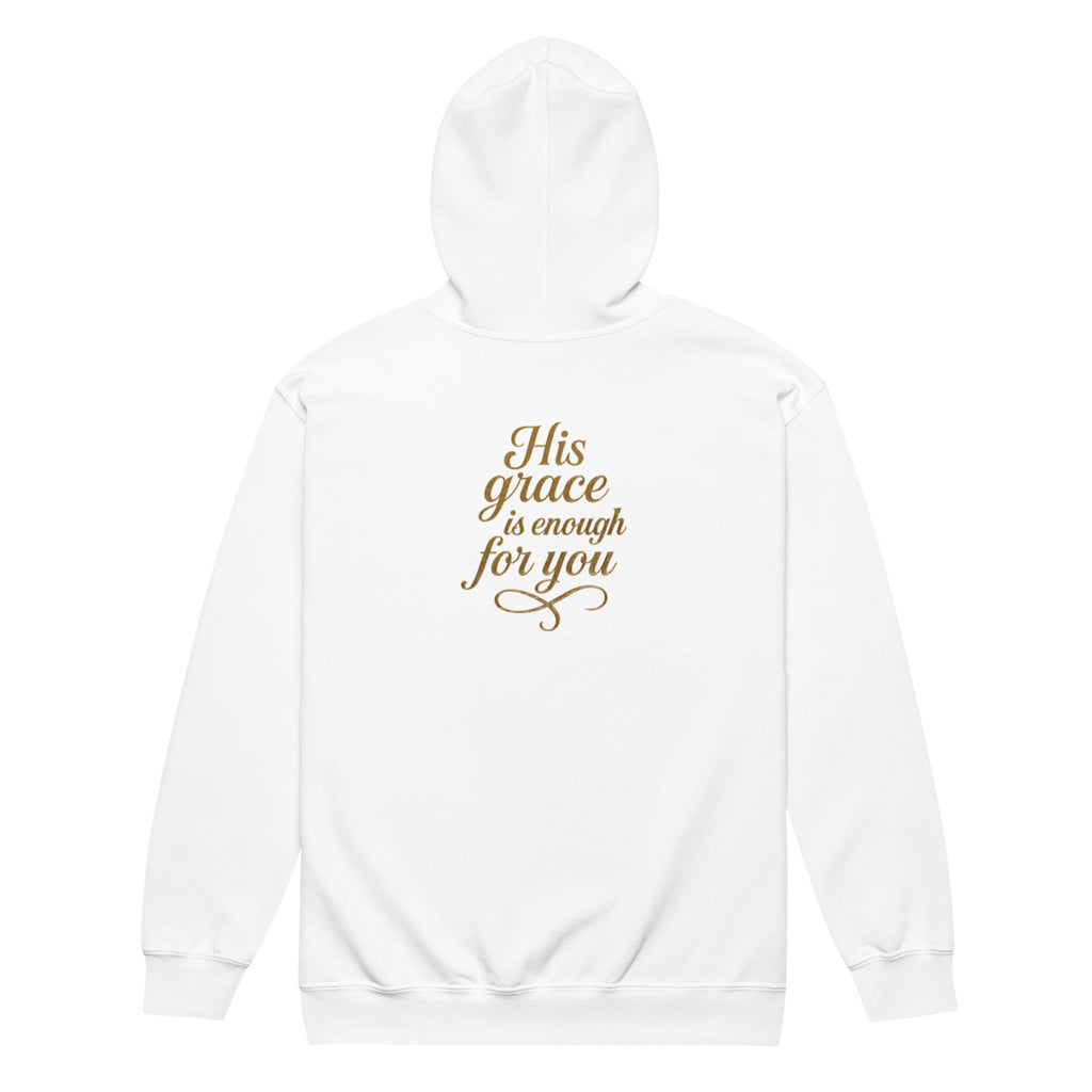 His Grace is Enough for You - Unisex heavy blend zip hoodie - Christian Apparel by BASR Clothing