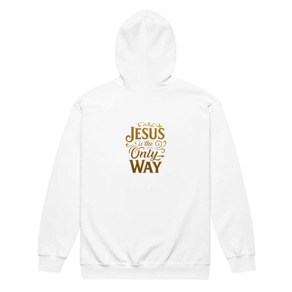 Jesus is the Only Way - Unisex heavy blend zip hoodie - Christian Apparel by BASR Clothing