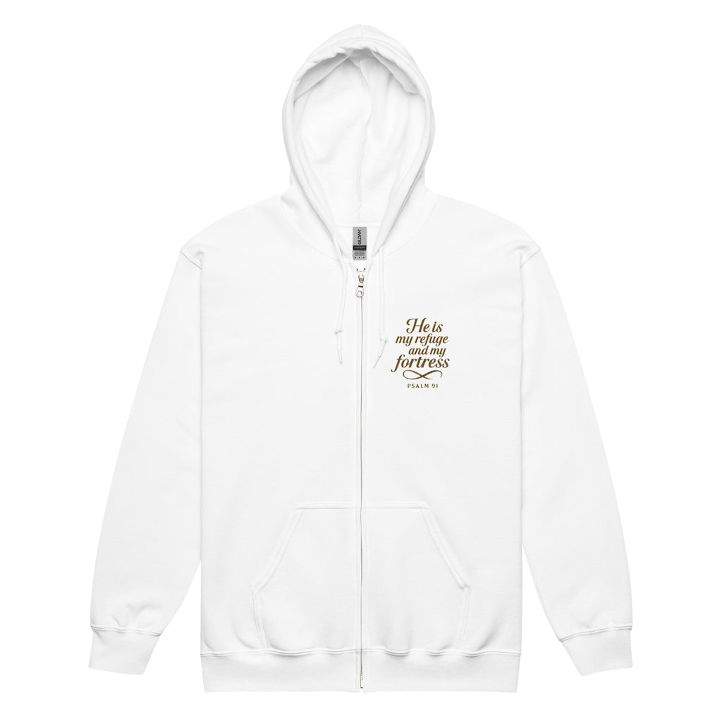 Psalm 91 - Unisex heavy blend zip hoodie - Christian Apparel by BASR Clothing