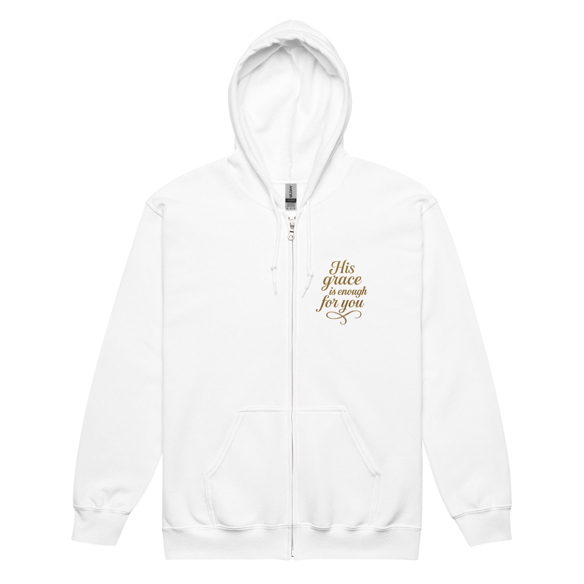 His Grace is Enough for You - Unisex heavy blend zip hoodie - Christian Apparel by BASR Clothing