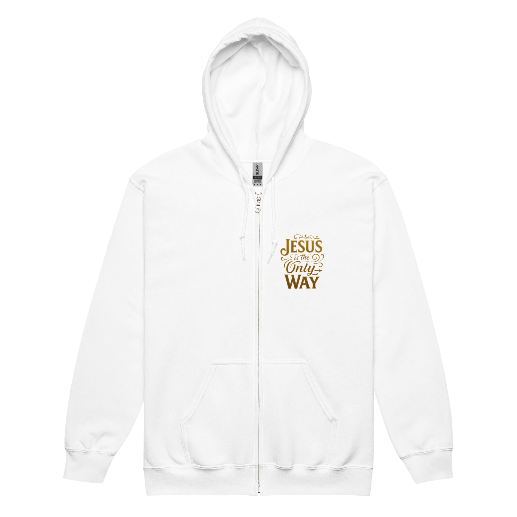 Jesus is the Only Way - Unisex heavy blend zip hoodie - Christian Apparel by BASR Clothing