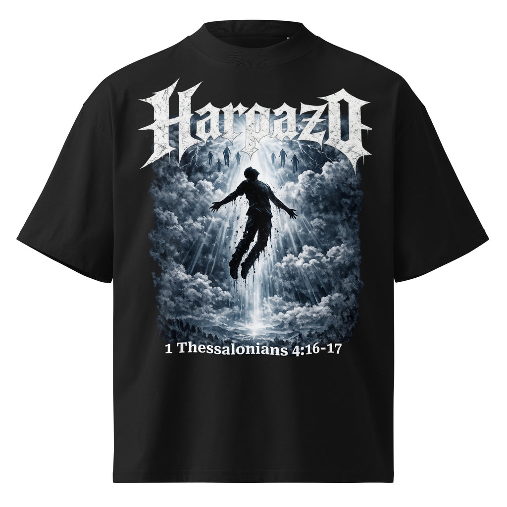 Harpazo - Unisex organic oversized high neck t-shirt - Christian Apparel by BASR Clothing