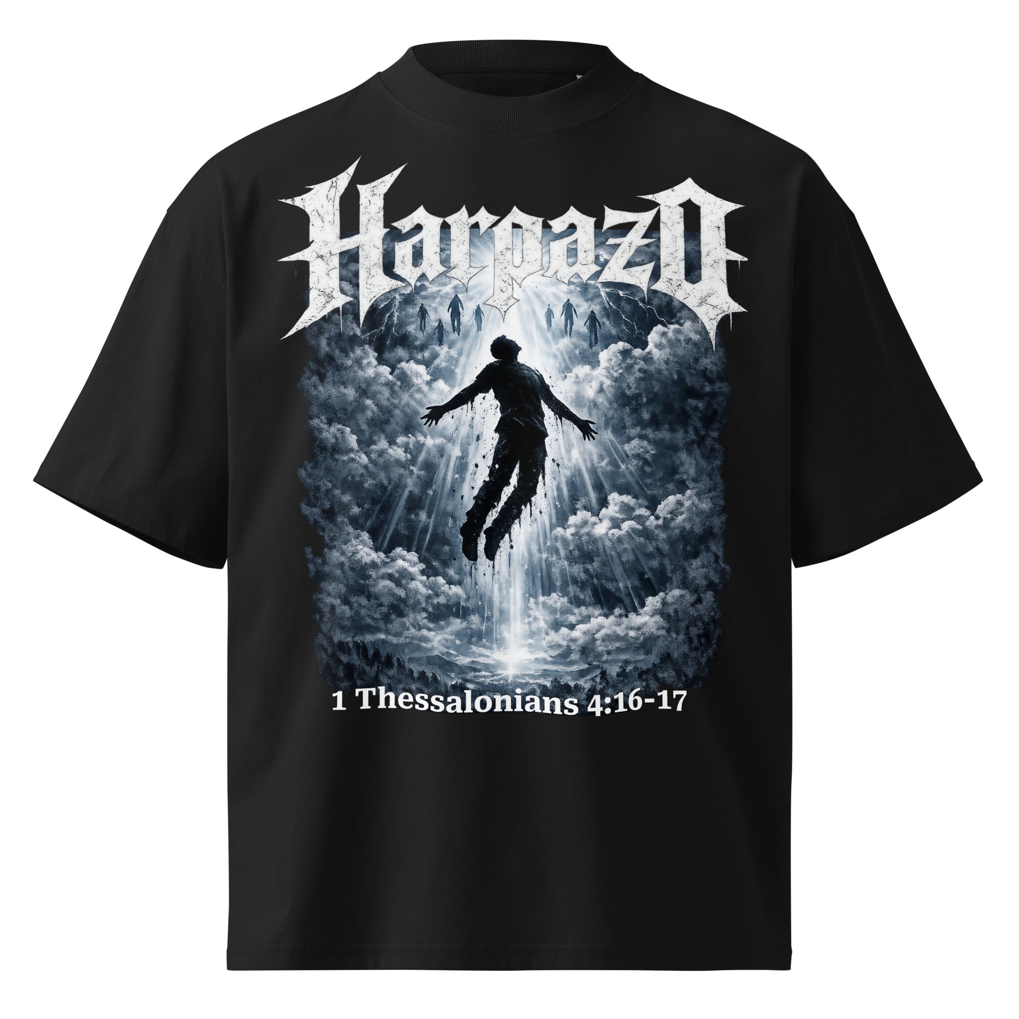 Harpazo - Unisex organic oversized high neck t-shirt - Christian Apparel by BASR Clothing