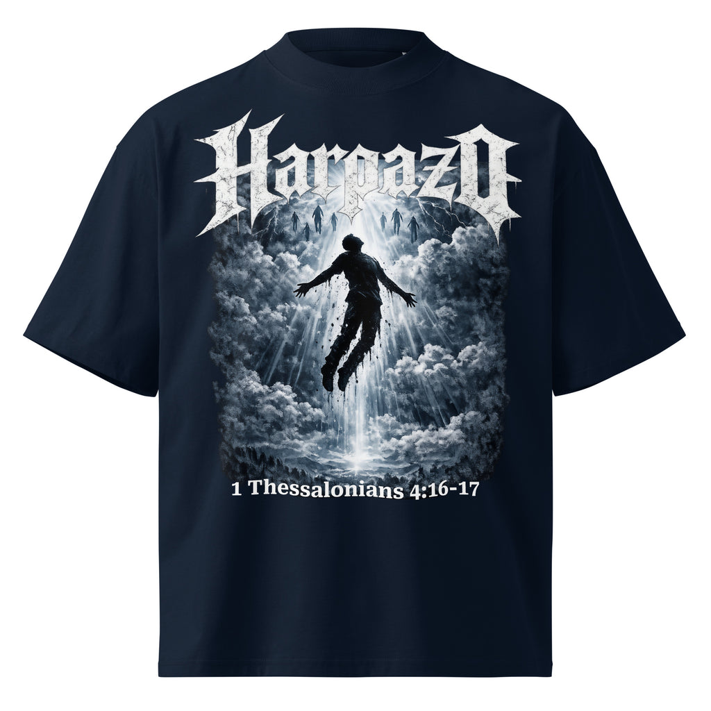 Harpazo - Unisex organic oversized high neck t-shirt - Christian Apparel by BASR Clothing