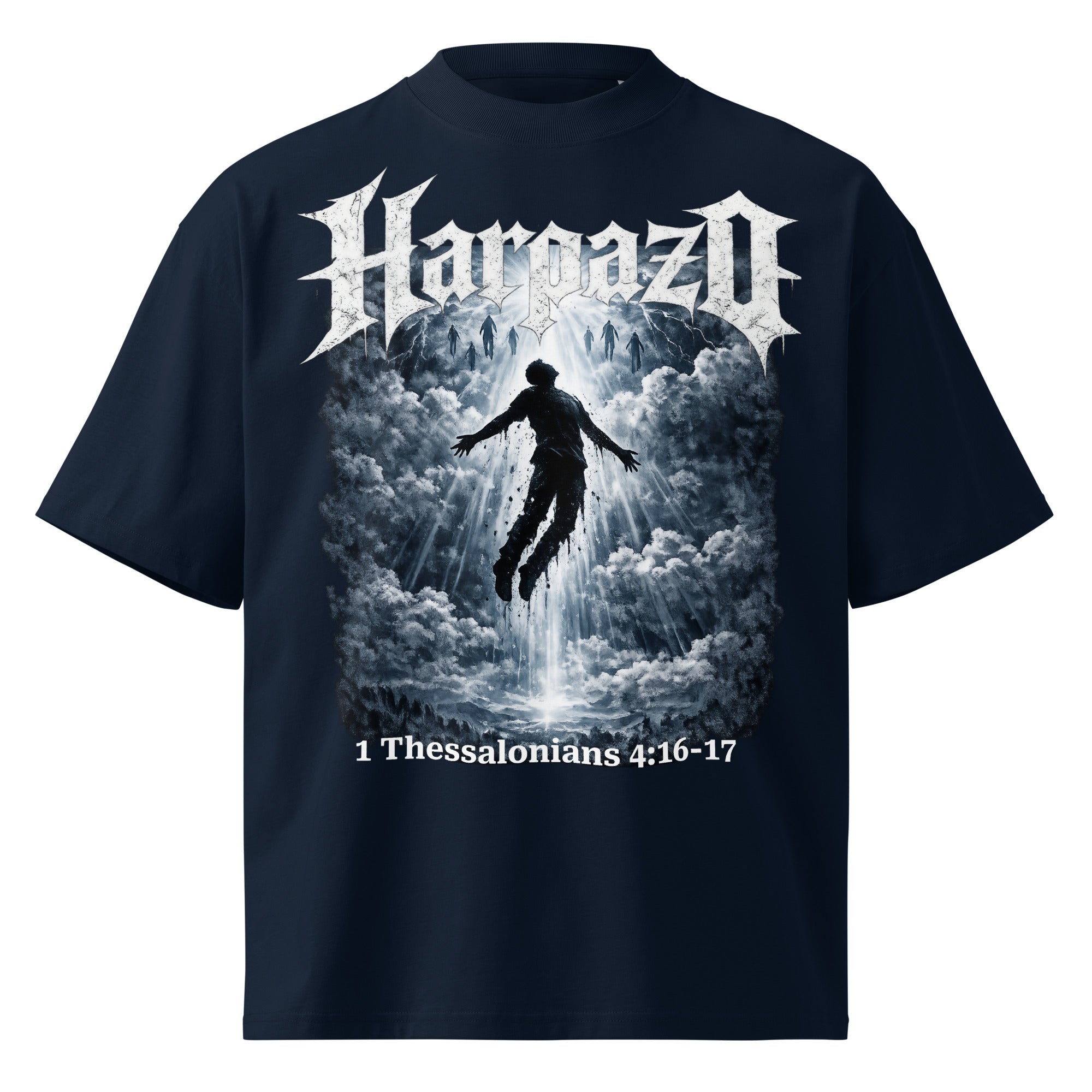 Harpazo - Unisex organic oversized high neck t-shirt - Christian Apparel by BASR Clothing