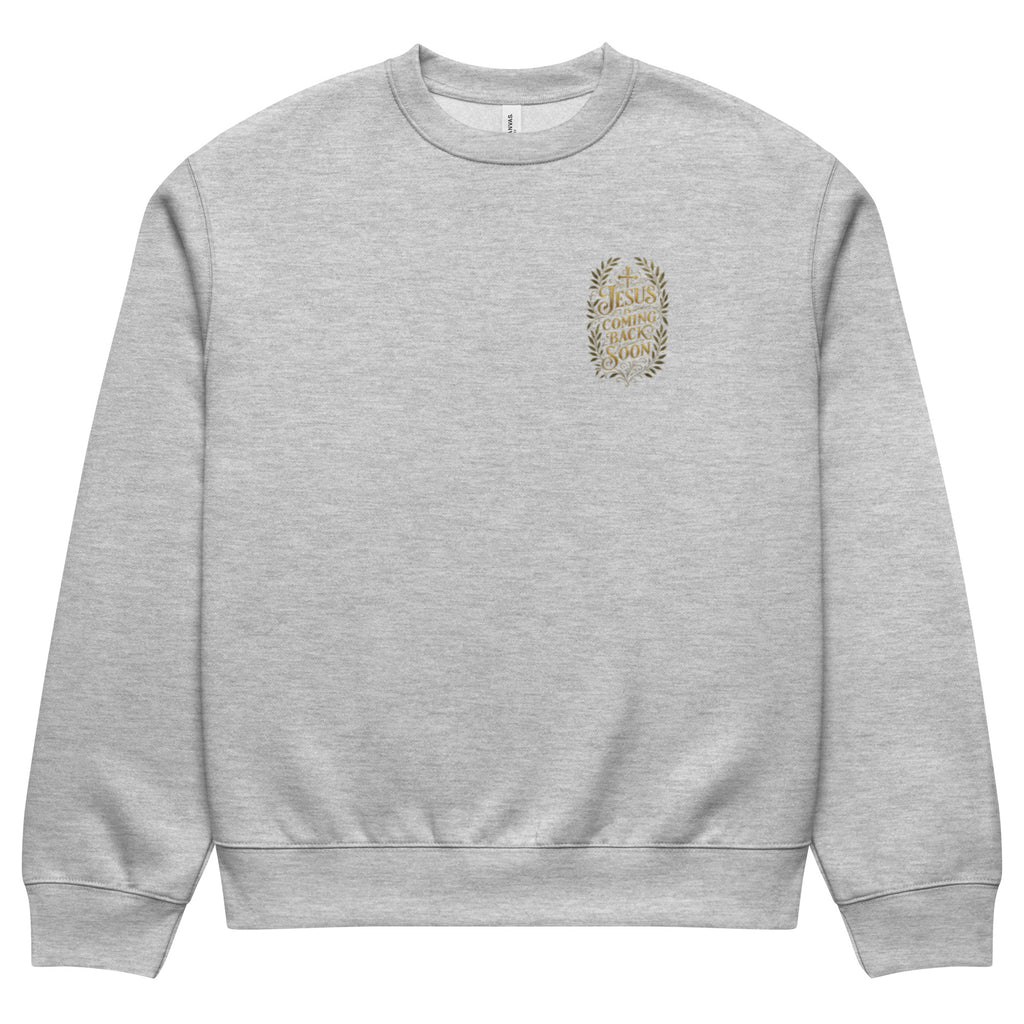 Jesus is coming back soon - Oversized heavyweight sweatshirt - Christian Apparel by BASR Clothing
