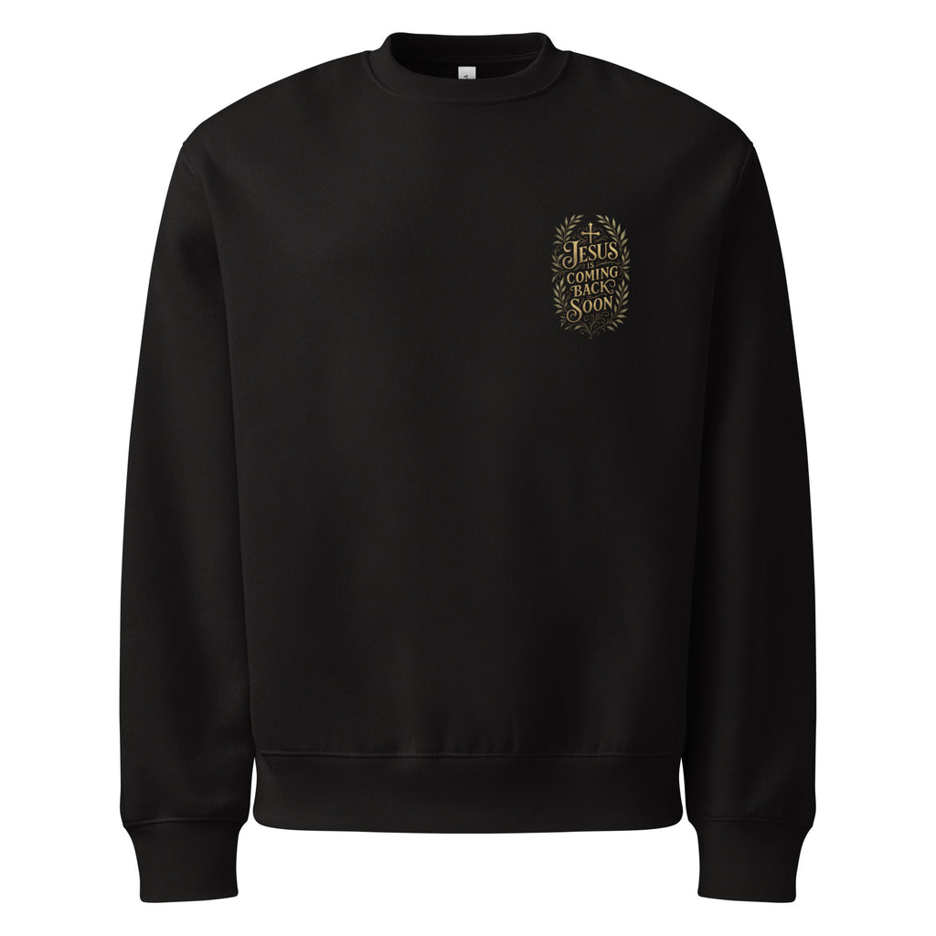 Jesus is coming back soon - Oversized heavyweight sweatshirt - Christian Apparel by BASR Clothing
