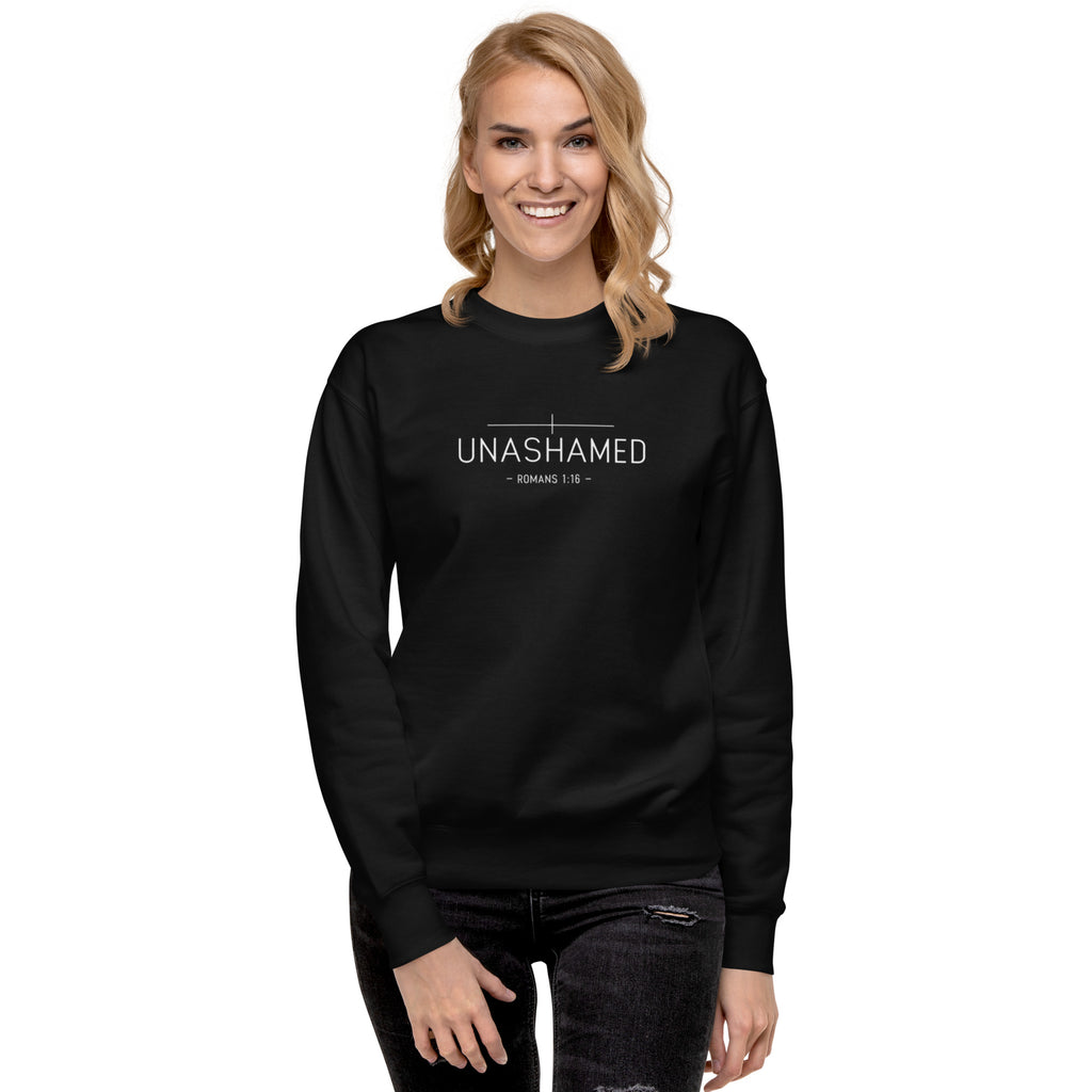 Unashamed Romans 1:16 Sweatshirt - Unisex Fleece Pullover - Christian Apparel by BASR Clothing