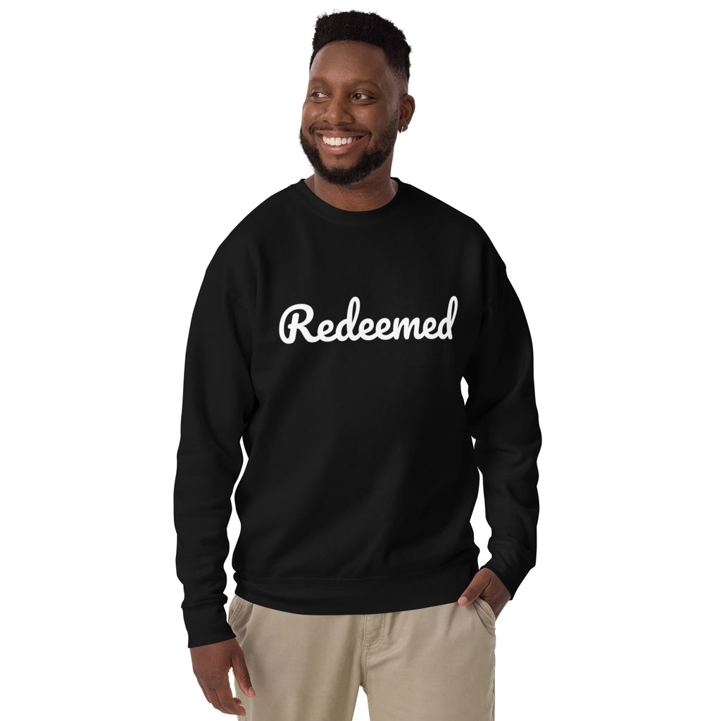 Redeemed Graphic Sweatshirt - Unisex Fleece Crew Neck - Christian Apparel by BASR Clothing