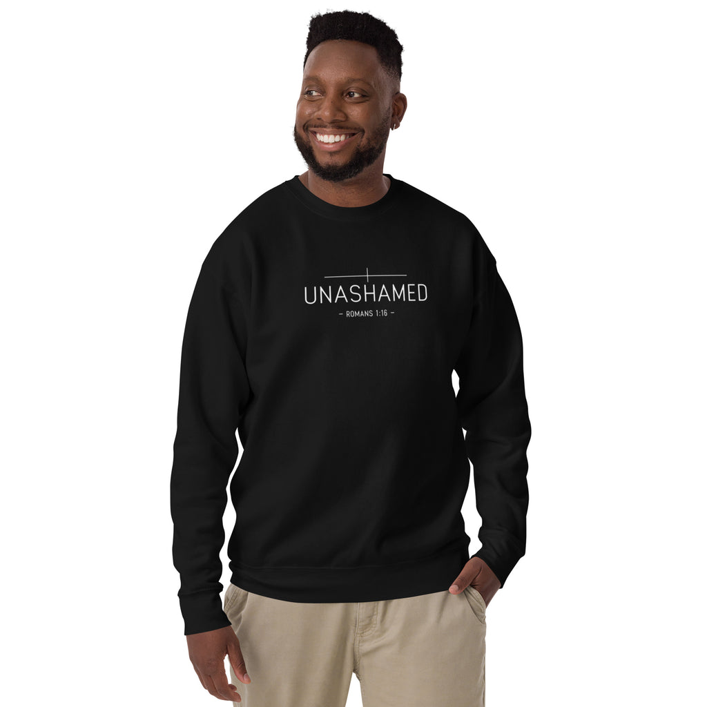 Unashamed Romans 1:16 Sweatshirt - Unisex Fleece Pullover - Christian Apparel by BASR Clothing