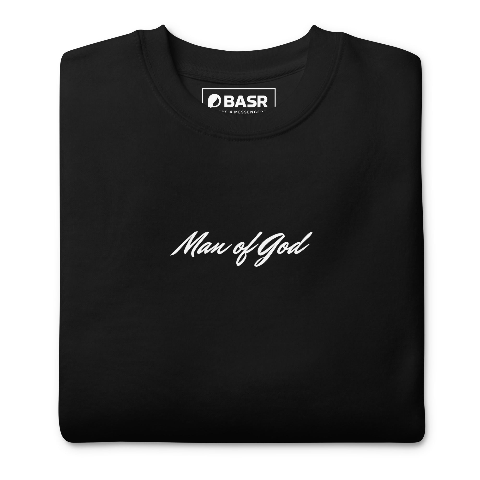 Man of God Sweatshirt: Unisex Fleece Christian Apparel - Christian Apparel by BASR Clothing