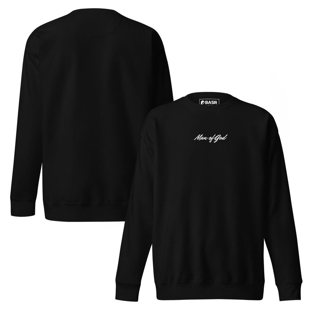 Man of God Sweatshirt: Unisex Fleece Christian Apparel - Christian Apparel by BASR Clothing