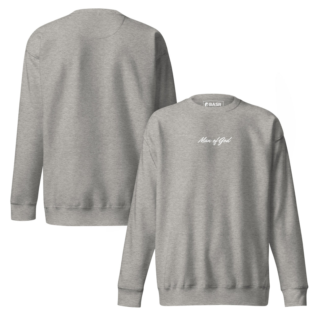 Man of God Sweatshirt: Unisex Fleece Christian Apparel - Christian Apparel by BASR Clothing
