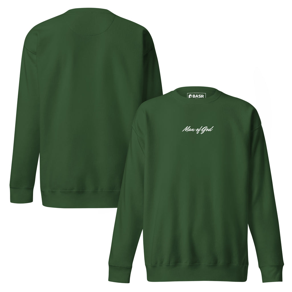 Man of God Sweatshirt: Unisex Fleece Christian Apparel - Christian Apparel by BASR Clothing