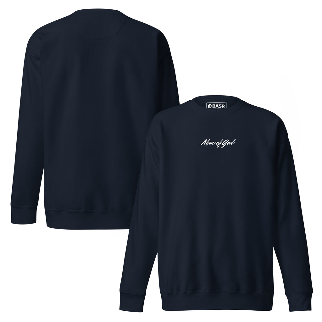 Man of God Sweatshirt: Unisex Fleece Christian Apparel - Christian Apparel by BASR Clothing
