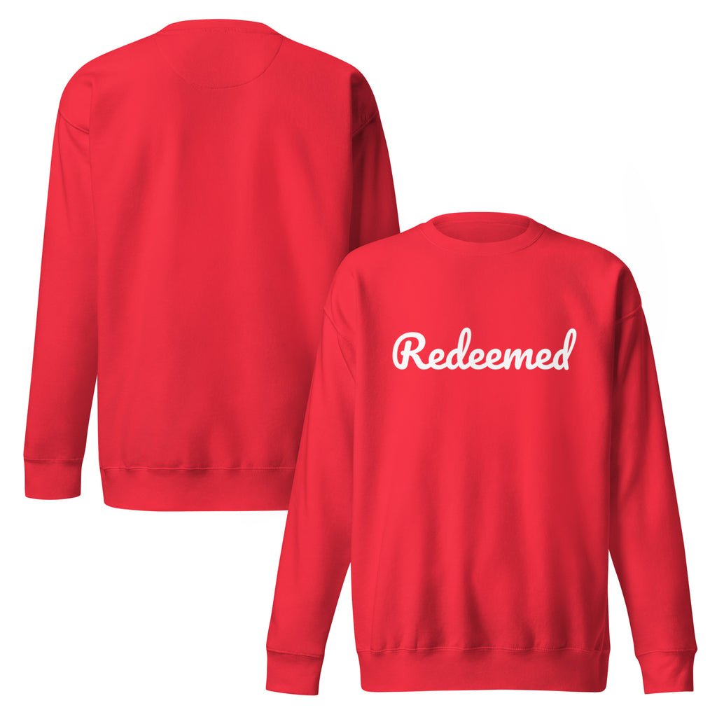 Redeemed Graphic Sweatshirt - Unisex Fleece Crew Neck - Christian Apparel by BASR Clothing