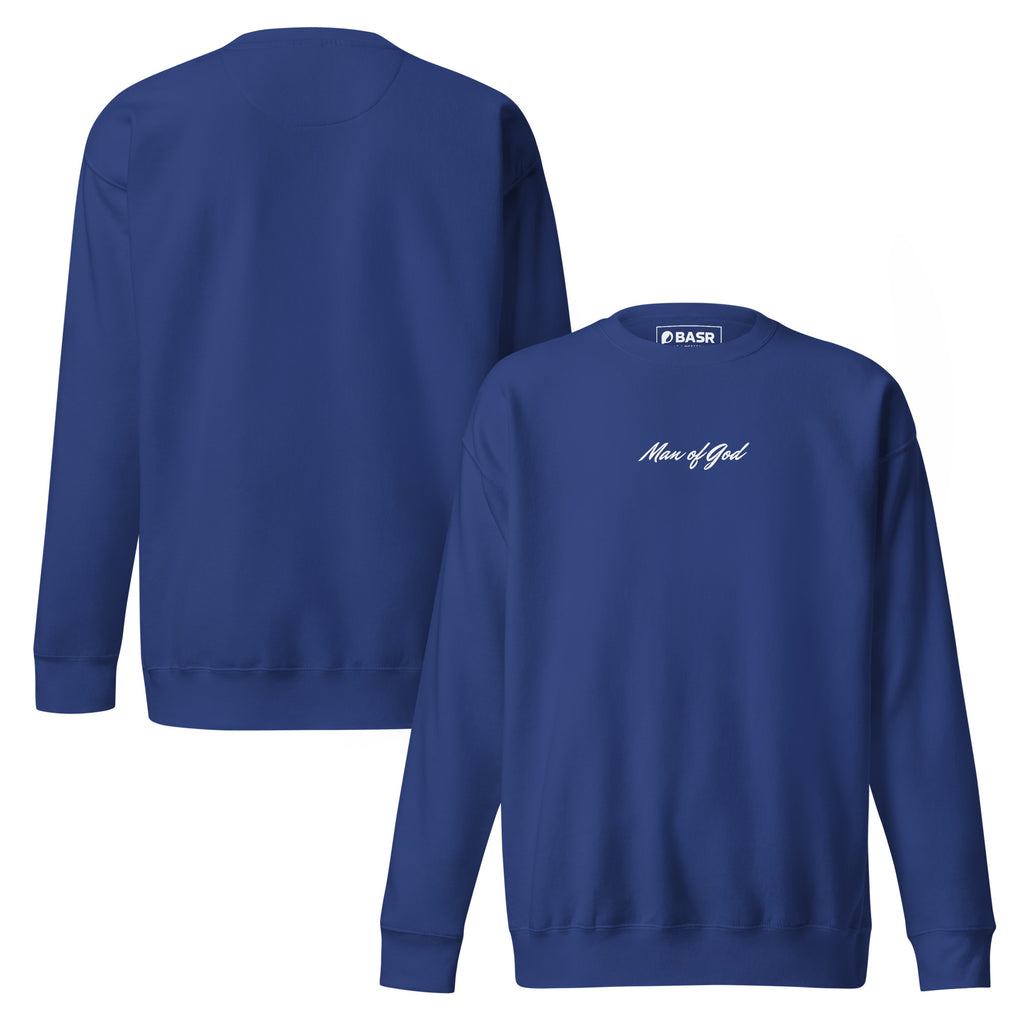 Man of God Sweatshirt: Unisex Fleece Christian Apparel - Christian Apparel by BASR Clothing