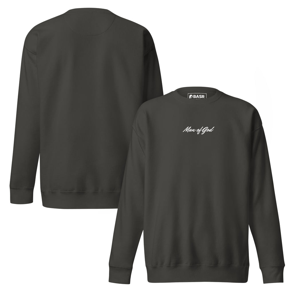 Man of God Sweatshirt: Unisex Fleece Christian Apparel - Christian Apparel by BASR Clothing