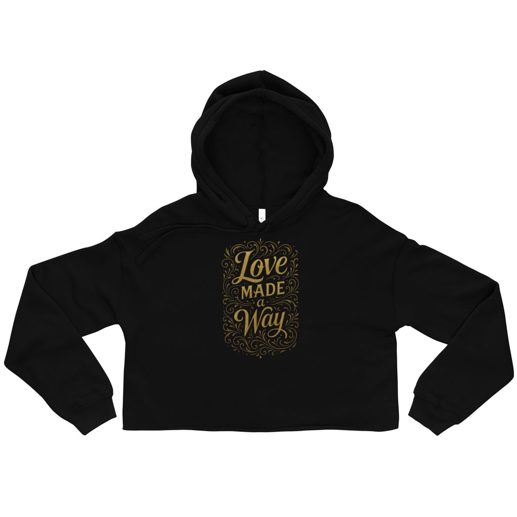 Love made a Way - Crop Hoodie - Christian Apparel by BASR Clothing