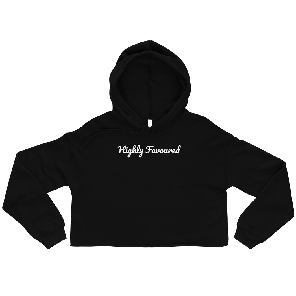 Highly Favoured - Crop Hoodie - Christian Apparel by BASR Clothing